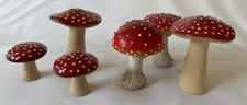Pilze Keramik 5 Stück Deko