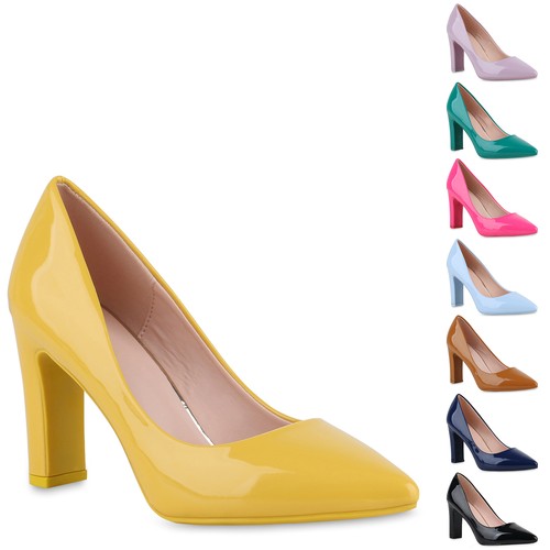 Damen spitze pumps blockabsatz - spitze,