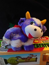 Milkakuh Kuscheltier, Milka Merchandise, Kuh auf Ski, Plüsch, Werbeartikel 