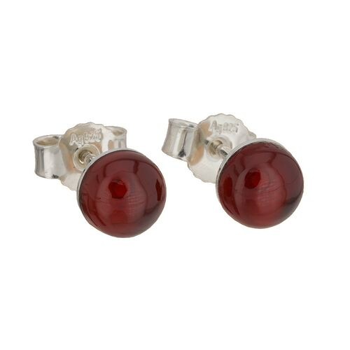 Ohrstecker granat 925 silber - ohrstecker,