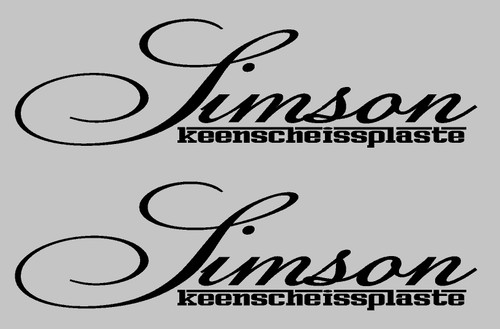 Simson keenscheissplaste - 2x,