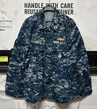 ORIGINAL SELTENE US NAVY NWU UNIFORM JACKE BLUSE GEPATCHT SUPER EX!!!!! GROSS LANG