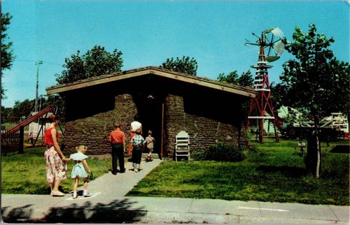 Minden postcard sod house - ne,