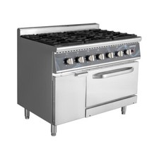 Gastronomie Gasherd mit Gasbackofen 6 Brenner Gas Kochherd Gaskocher Herd