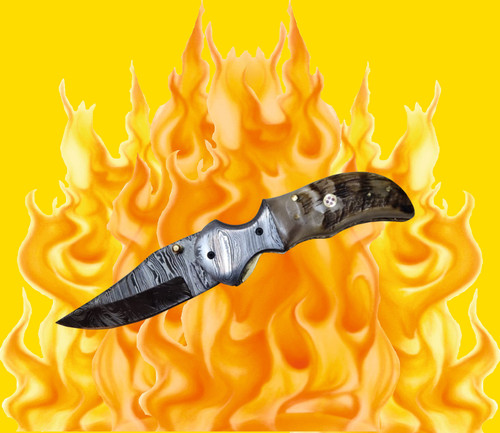 Damast messer taschenmesser - damast,