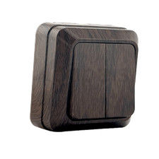 Aufputz Serienschalter Walnuss