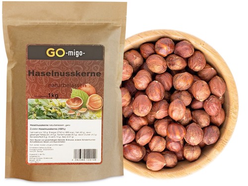 1kg haselnüsse mit haut - haselnüsse, ohne