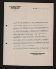 RAGUHN, Brief 1937, Hessler & Herrmann AG