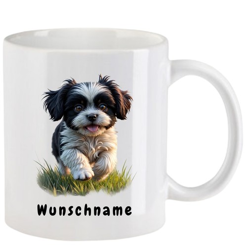 Tasse mit shih - shih, aquarell