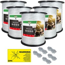 Weidezaunseil 6mm Kordel Elektroseil Weidezaun Elektrozaun Seil Litze Pferd Pony