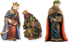 Krippenfiguren Heilige Drei Könige 3-teilig handbemalt 30 cm Polyresin