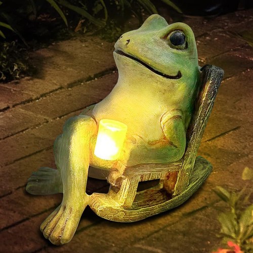 Solar frosch figuren garten - solar,