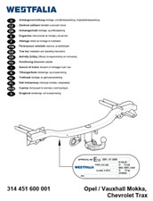 Westfalia 914451650001 Anhängerkupplung ersatzteile für Opel Mokka 314451600001
