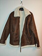 Monki Pilotenjacke Kunstleder Kunstfell Fake Leather Fake Fur M Damen