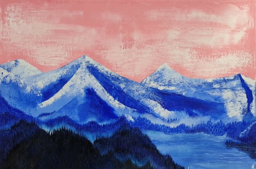 Gemälde landschaft modern - landschaft,