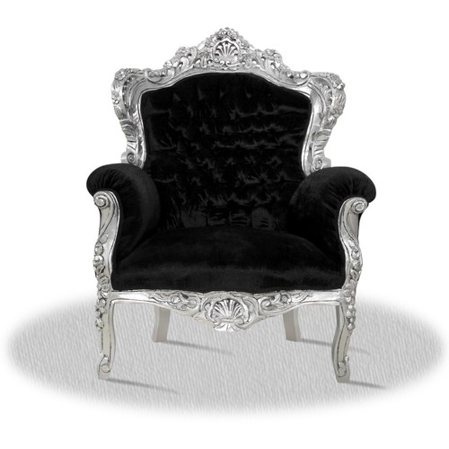 Barock sessel stoff schwarz - barock,