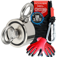 Neodym Bergemagnet 2 Ösen 67mm 400Kg Stark Magnetfischen Set mit Seil Angeln