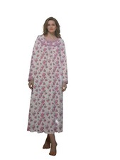 Damen Nachthemd Baumwolle Lang