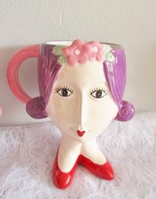 Tasse Gesicht Kopf Frau mit