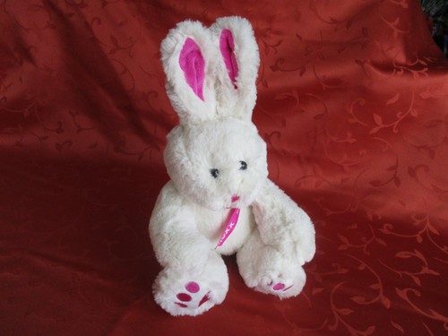 Osterhase aus weißem - , plüsch