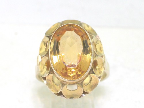 Citrin ring 333 gelbgold - citrin, 8kt