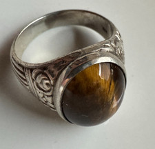 Ring mit Tigerauge   - 835er