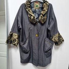 Nanice Jacke XL Mantel Jeans Denim Brokat Lagenlook Plussize