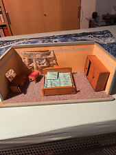 für Puppenhaus, Puppenstube:  Möbel Bett, Schrank, Kommode