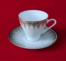 1956-1960 Bareuther Bavaria Sammeltasse Mokka Mocca Gold Tasse Set Espresso Alte