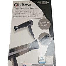Quigg Ionen-Haartrockner 2200W, Kaltfunktion, Platzsparend durch drehbarer Griff