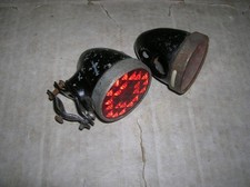 2 uralte Melas Fahrrad Rücklichter 40er Jahre Glas in Ord. Durchm. ca. 50 mm