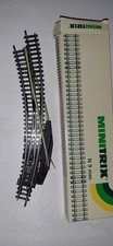 Mini Trix spur n Bogenweiche links mit Antrieb  in OVP ( Neu )