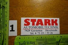 Alter Aufkleber Automobil Werkstatt Service Stark Stadt Gerstetten