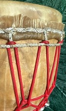 Djembe Kuhfell  Guinea Trommel Hand Stock Drum Rarität trad. bespannt Afrika