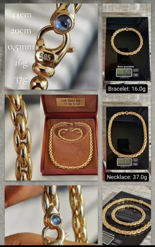 Massiv 585 gold set - massiv, kette