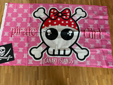 XXL + kleine Piraten Flagge DEKO Kinderzimmer Pirate Girl CANARY ISLANDS