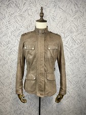 belstaff lederjacke Gold Label damen Vintage Leather Beige Jacket IT 48  / UK 12
