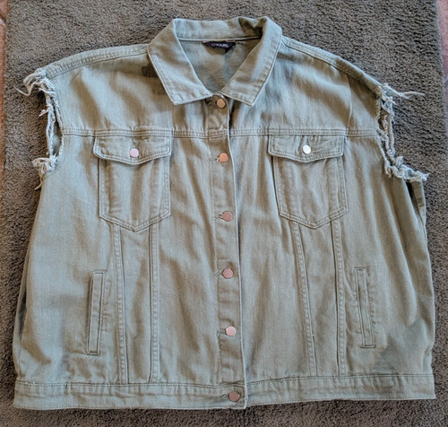 Coole jeansweste salbei - in,