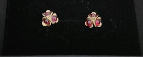 Ohrstecker gold 585 rote - 585,