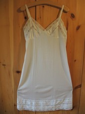 vintage, Unterkleid, -rock, Negligé, Movie Star, cremeweiß, Nylon