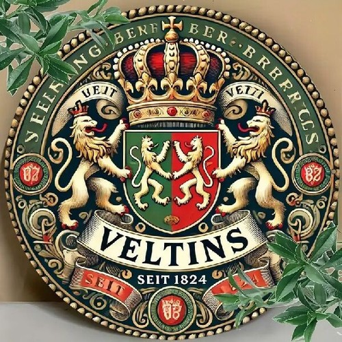 Blechschild rund veltins - blechschild,