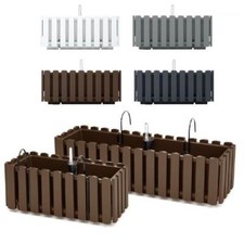 Blumenkasten Balkonkasten Blumentopf Landhaus-Optik Halterungen Pflanzkasten 