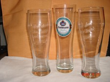 3 Stück  Weizenbiergläser 0,5 aus  Gastro 1x Gutmann 2x ohne Werbe mit Gravur