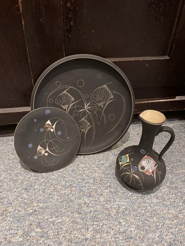 Vase wandteller set fische - wandteller, set,