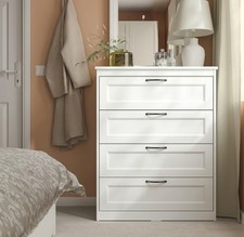 Ikea Songesand Kommode Mit 4 Schubladen Weiß 82x104