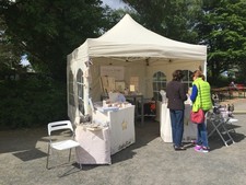 Faltpavillon 3x3 m cremefarben inkl. Transporttasche und Gewichten