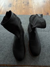 Biker Boots von Shabbies Amsterdam/Cooperation mit Barbour, Gr. 41, schwarz, rar