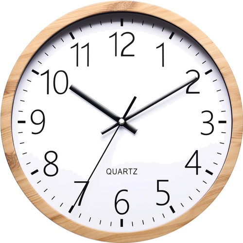 Holzimitat runde wanduhr - runde,