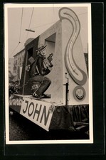 Umzugswagen beim Fasching, Ansichtskarte 