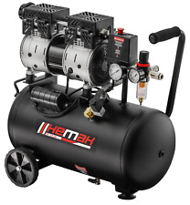 Flüster Kompressor 24L Kessel 750W 59dB Druckluft Silent HEMAK HK-SK24 Plus